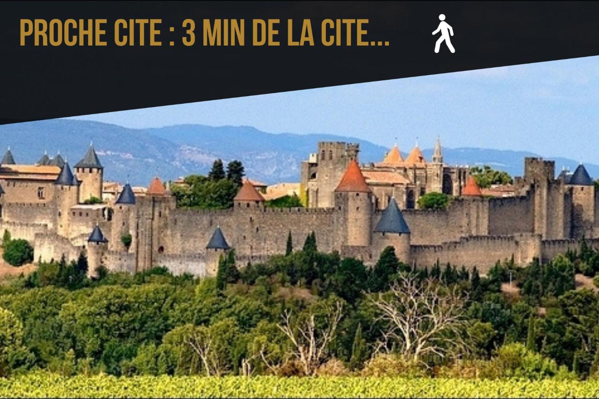 L'Or Vert, Castle View, Private Parking, Air Conditioner, Netflix, 160M From Medieval Town Carcassonne Exterior foto